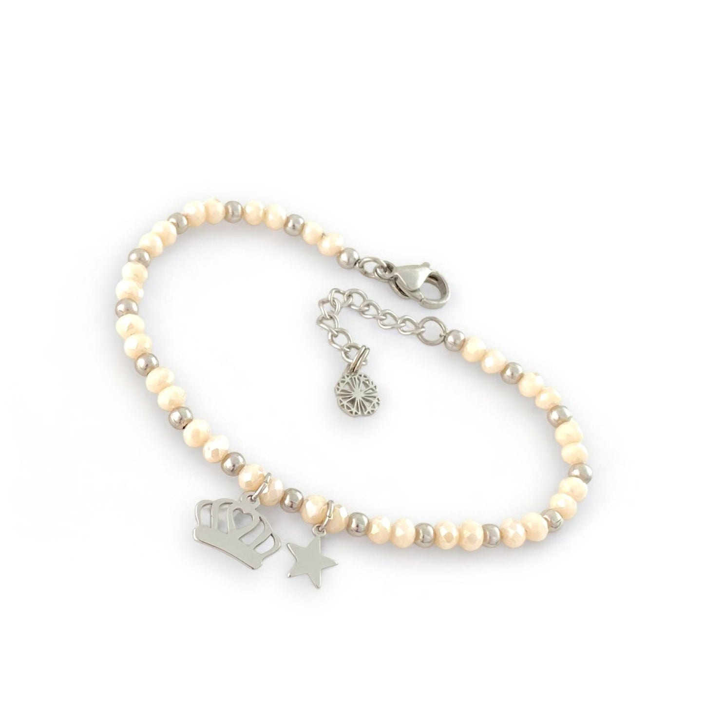 Bracciale Cristallo - Beige Chiaro