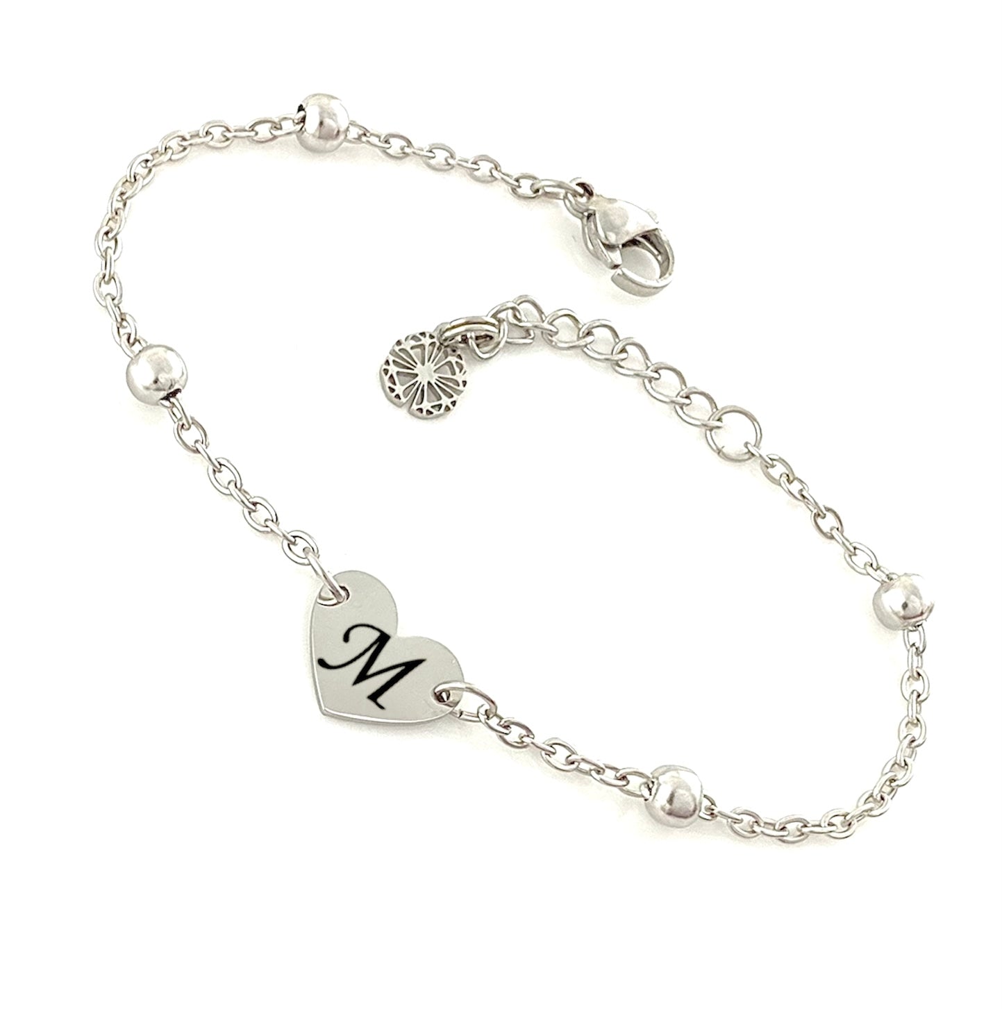 Bracciale Lettera Incisa su Cuore