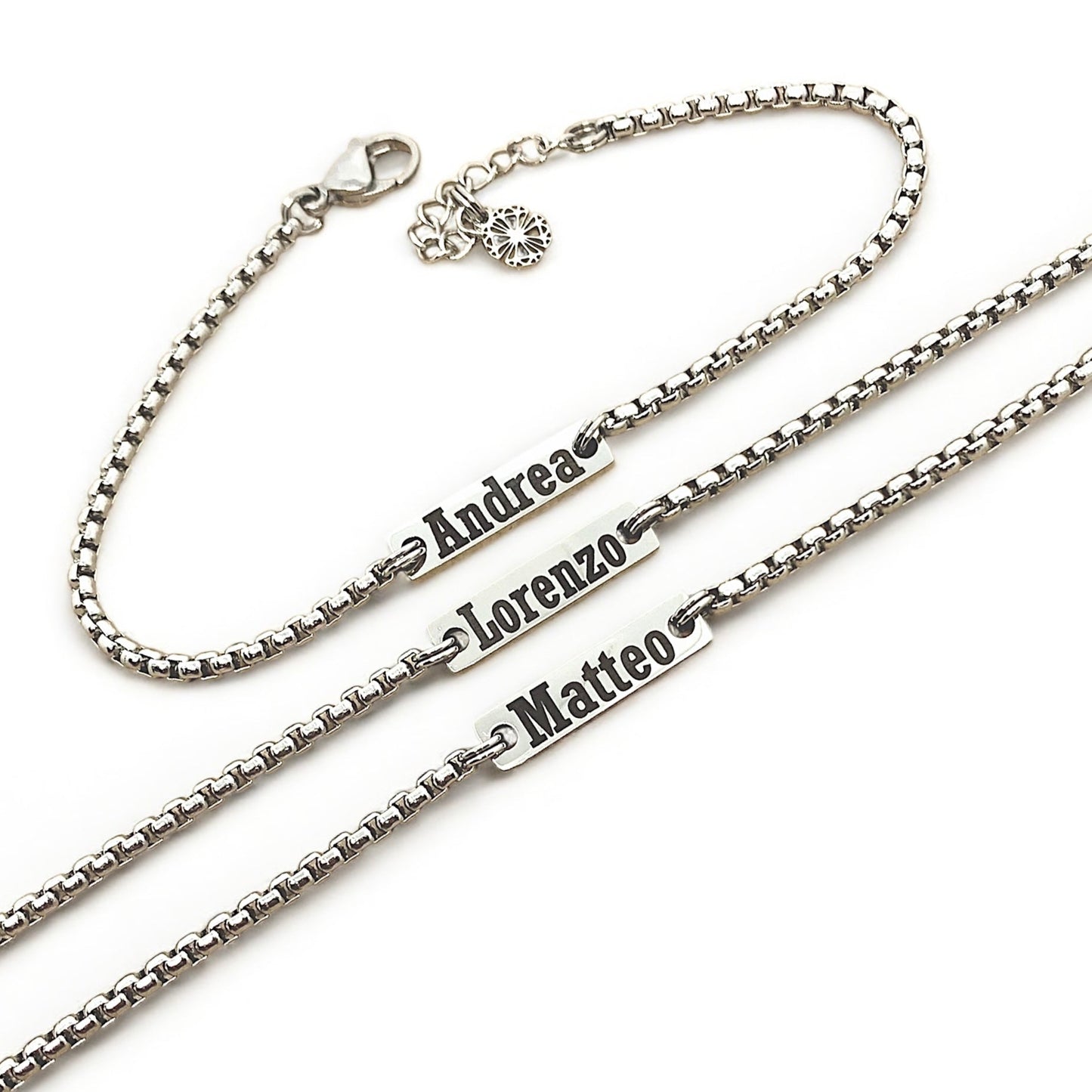 Bracciale Nome Inciso su Targa