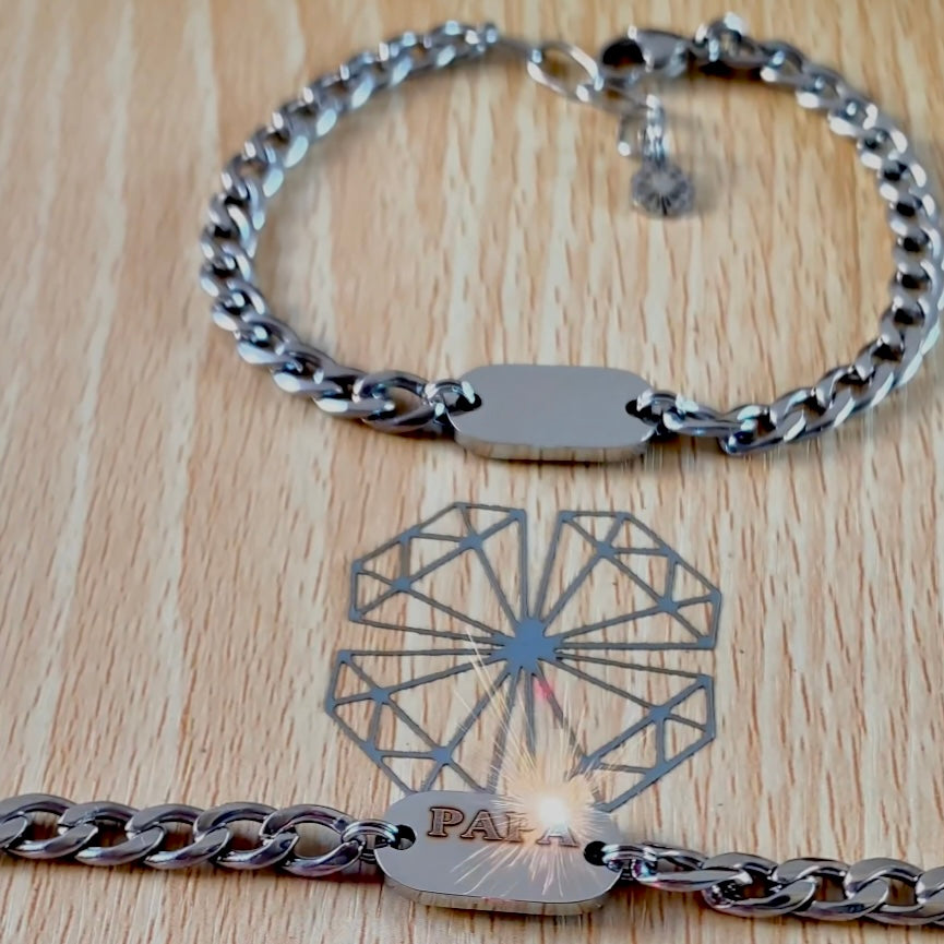 Bracciale Targa Uomo Frase Personalizzata Incisione