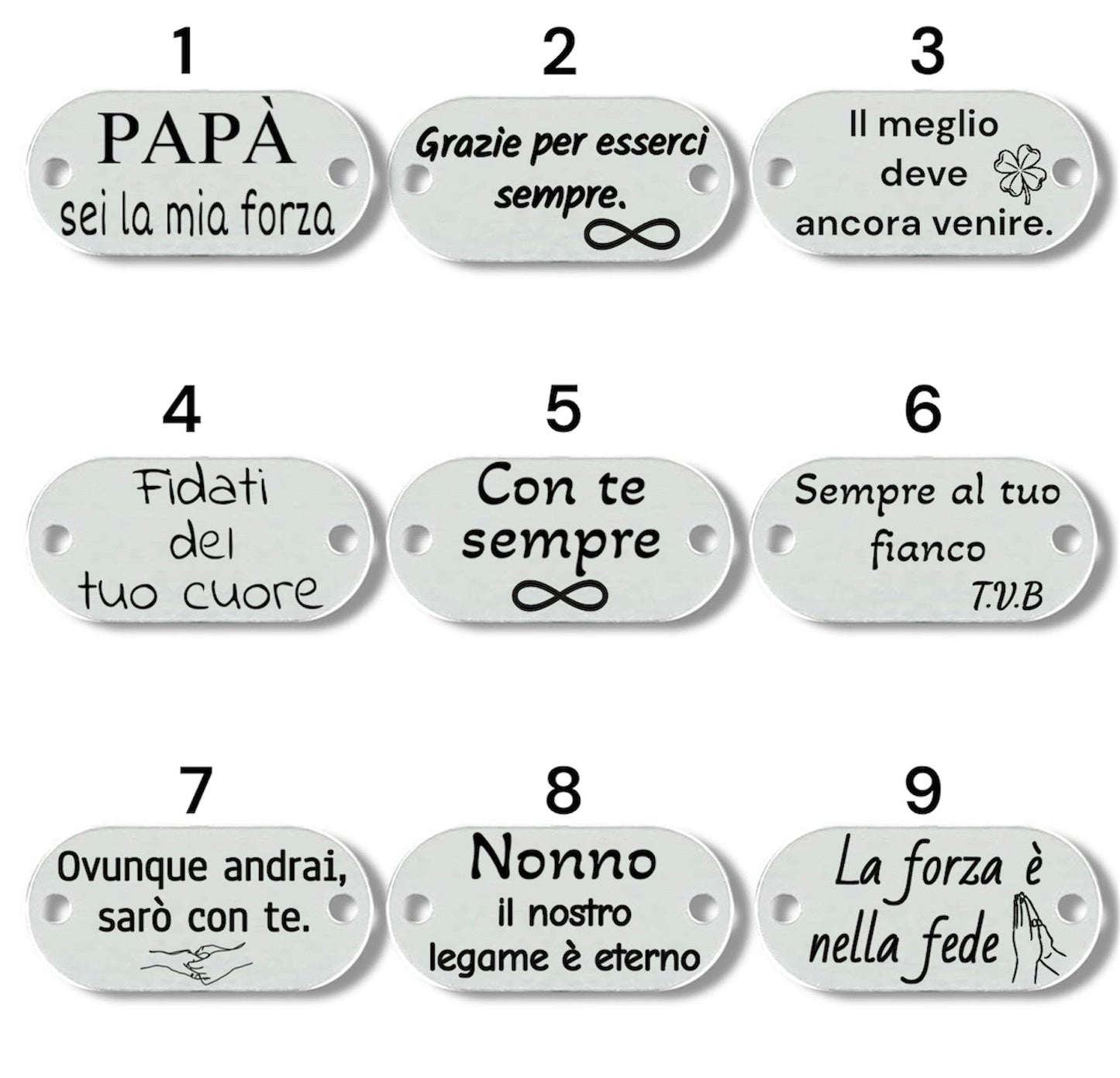 Ciondoli - Bracciale Targa Uomo Frase Personalizzata