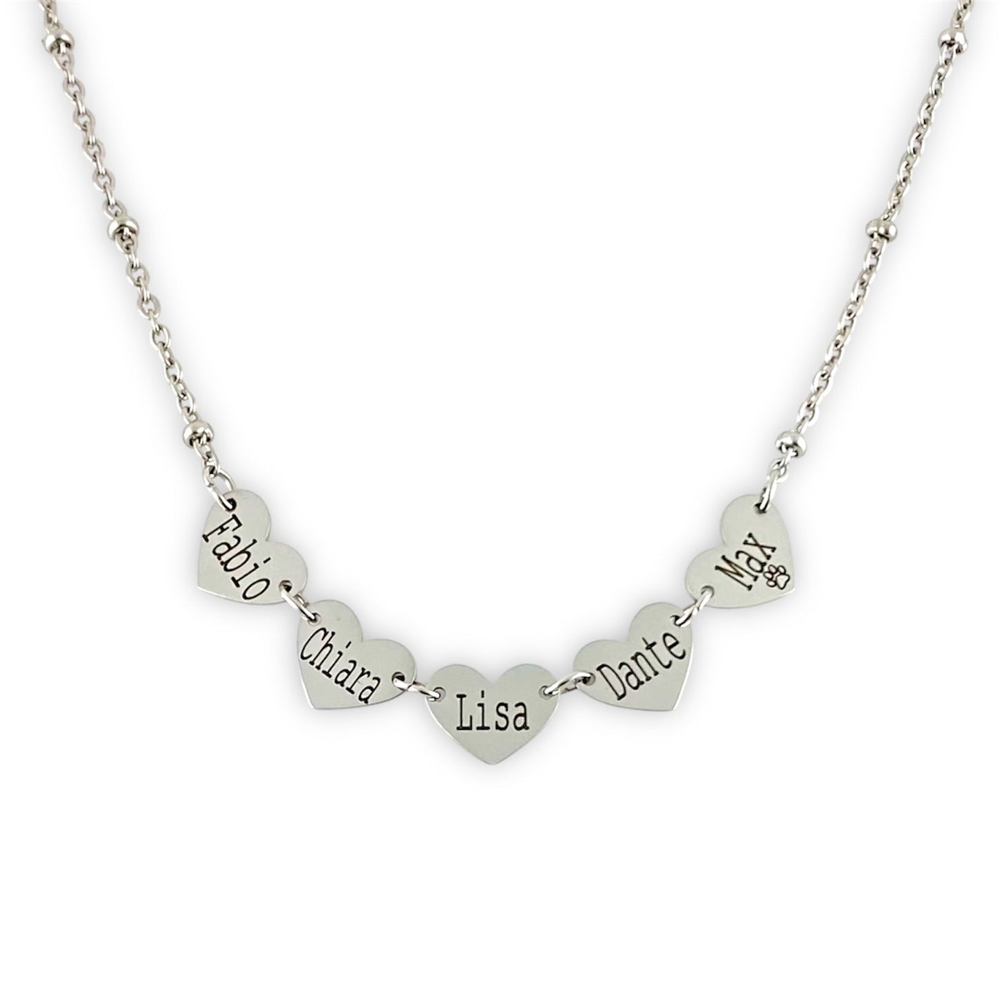 Collana Famiglia Nomi Incisi