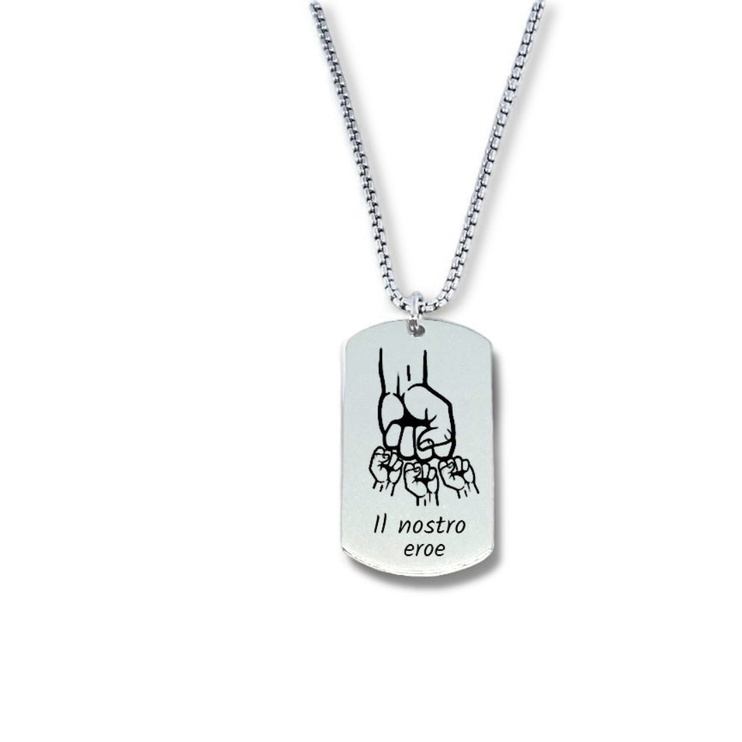 Collana Padre 3 figli