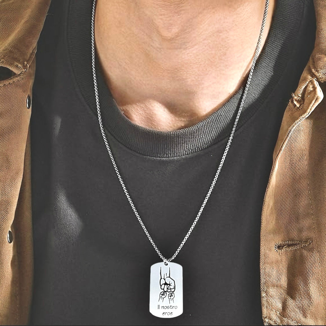 Collana Papà Indossata