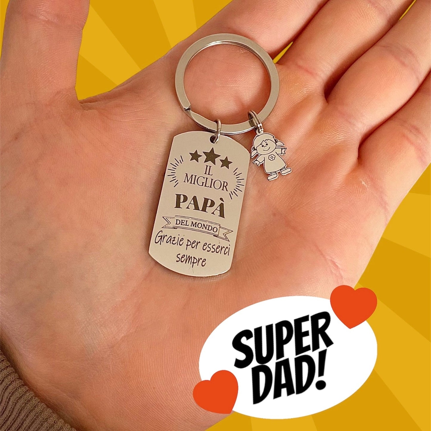 Portachiavi PAPÀ/BABBO Indossato
