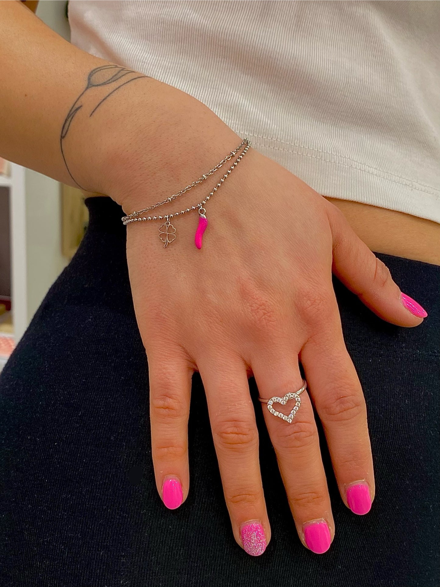 Indossato Bracciali della Fortuna Lilla