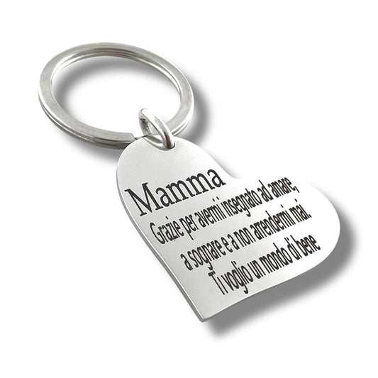 Portachiave Cuore Mamma
