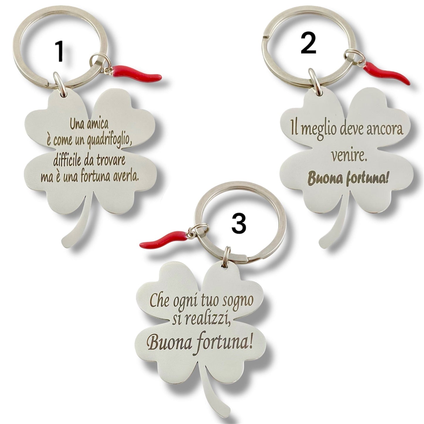 Portachiave Quadrifoglio Personalizzazione