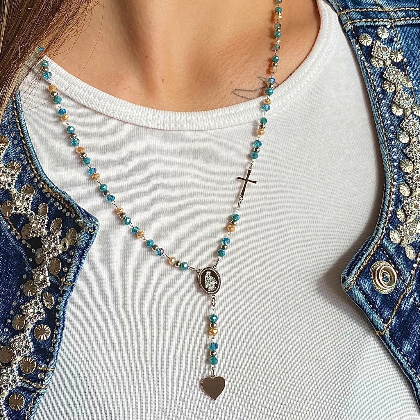 Rosario Cristallo - Blu Beige
