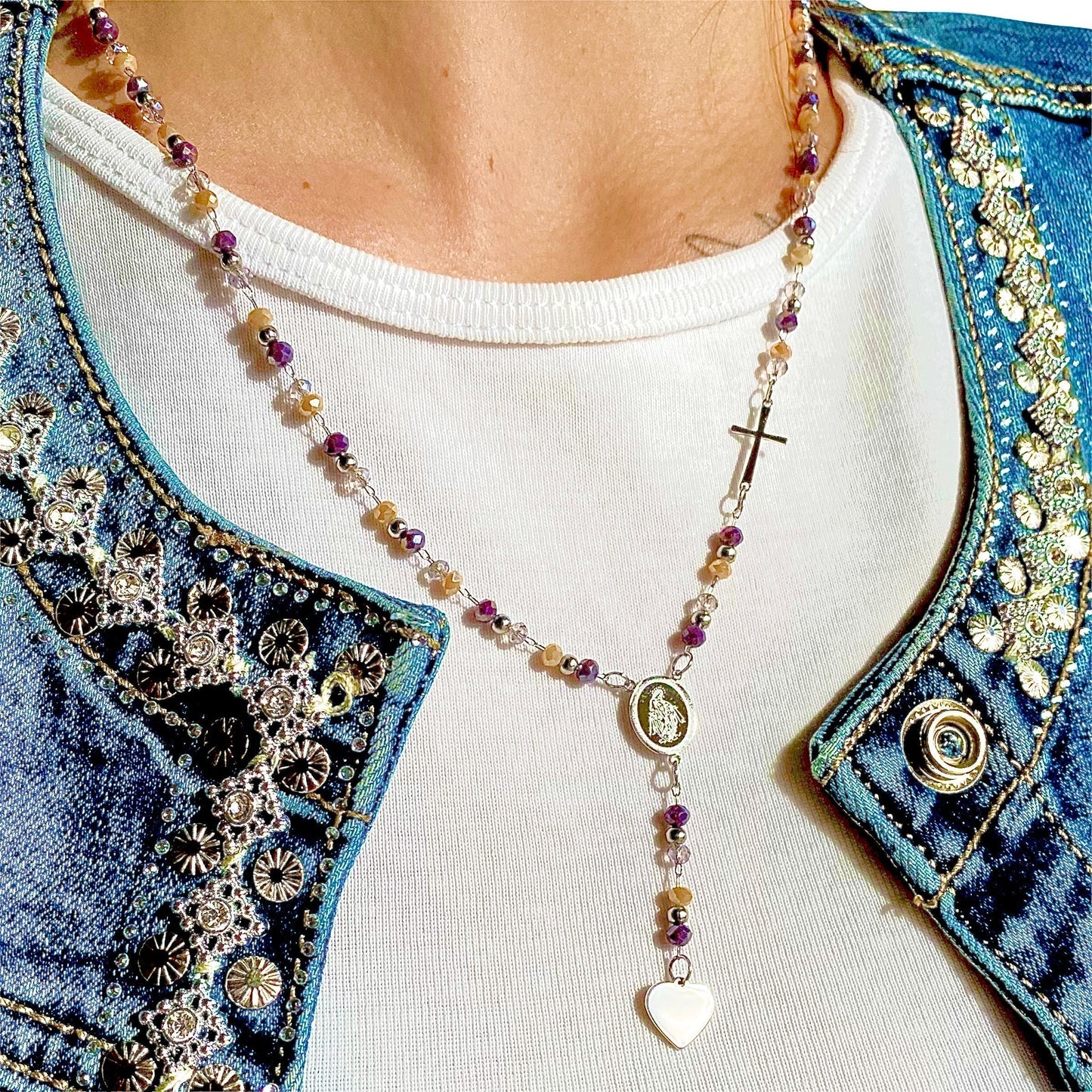 Rosario Cristallo - Viola Beige