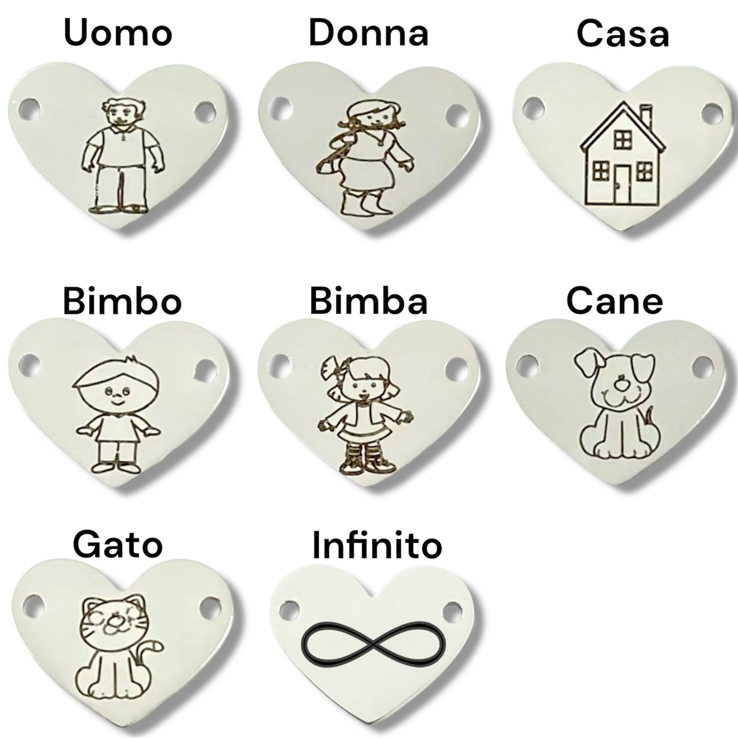 Ciondolo Collana Famiglia Disegno