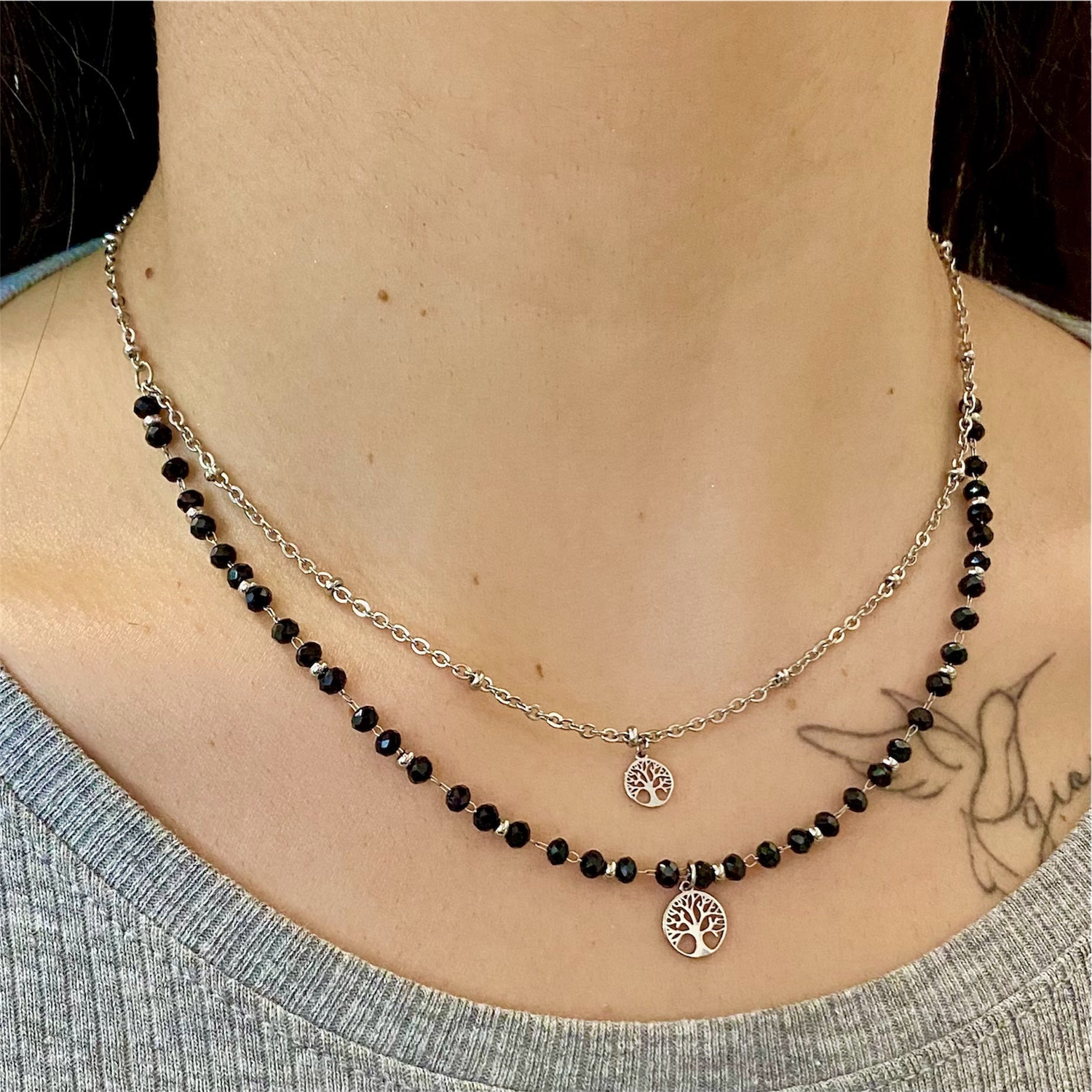 Collana Donne - Cristallo Rosso con Ciondolo
