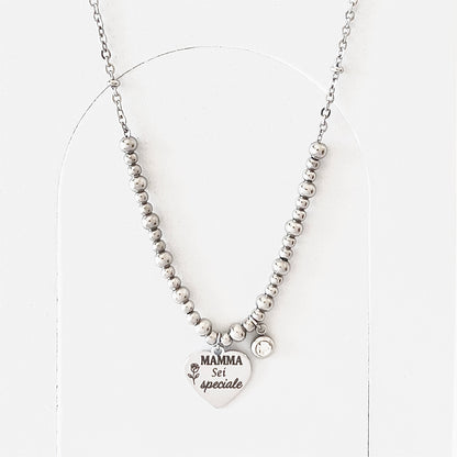 Collana Festa della Mamma - Ciondolo Cuore Personalizzato