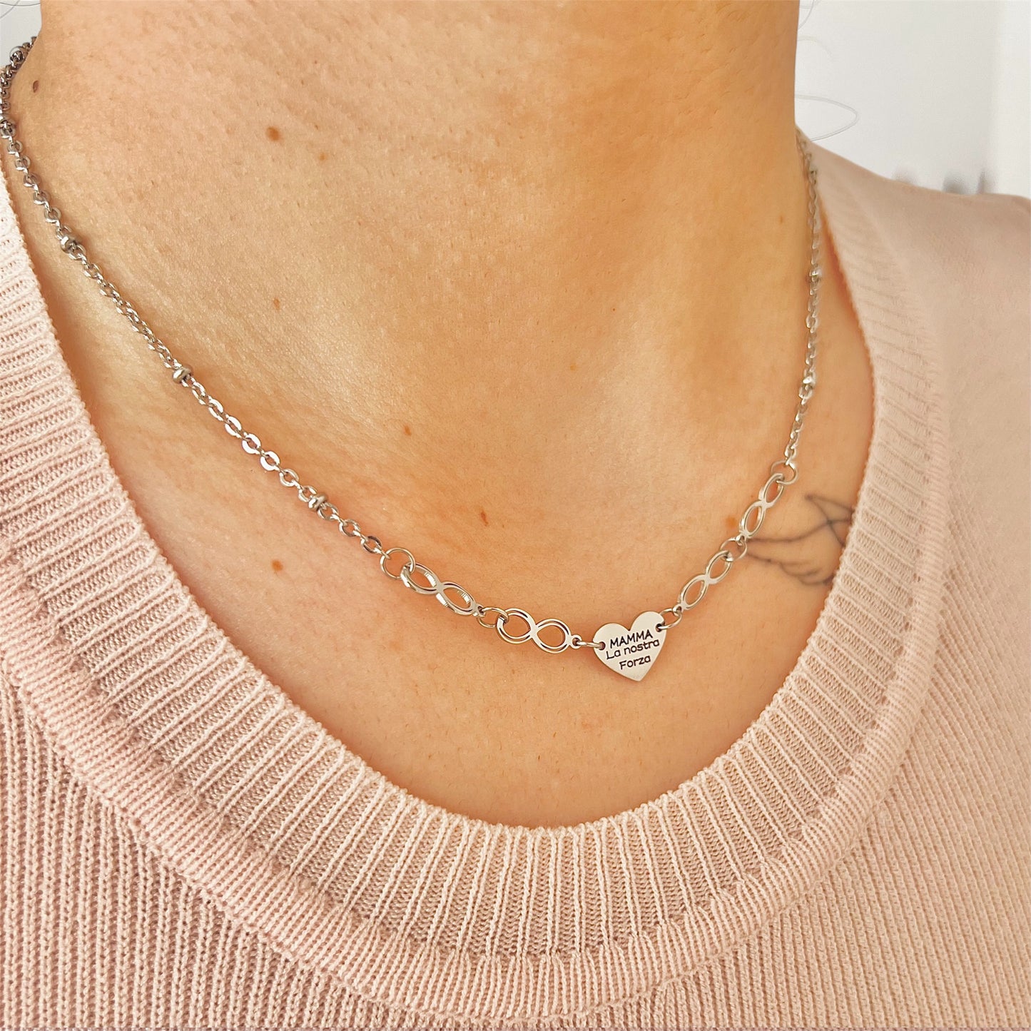 Collana Festa della Mamma - Cuore con Incisione