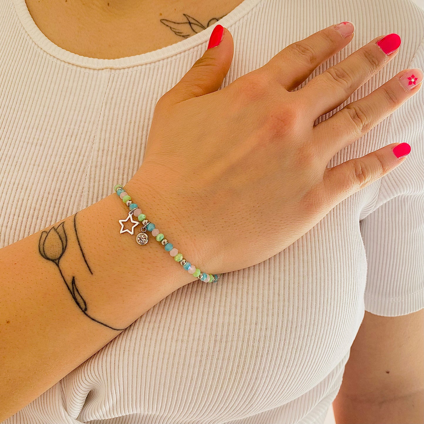 Indossato Bracciale Multicolor PastelDream
