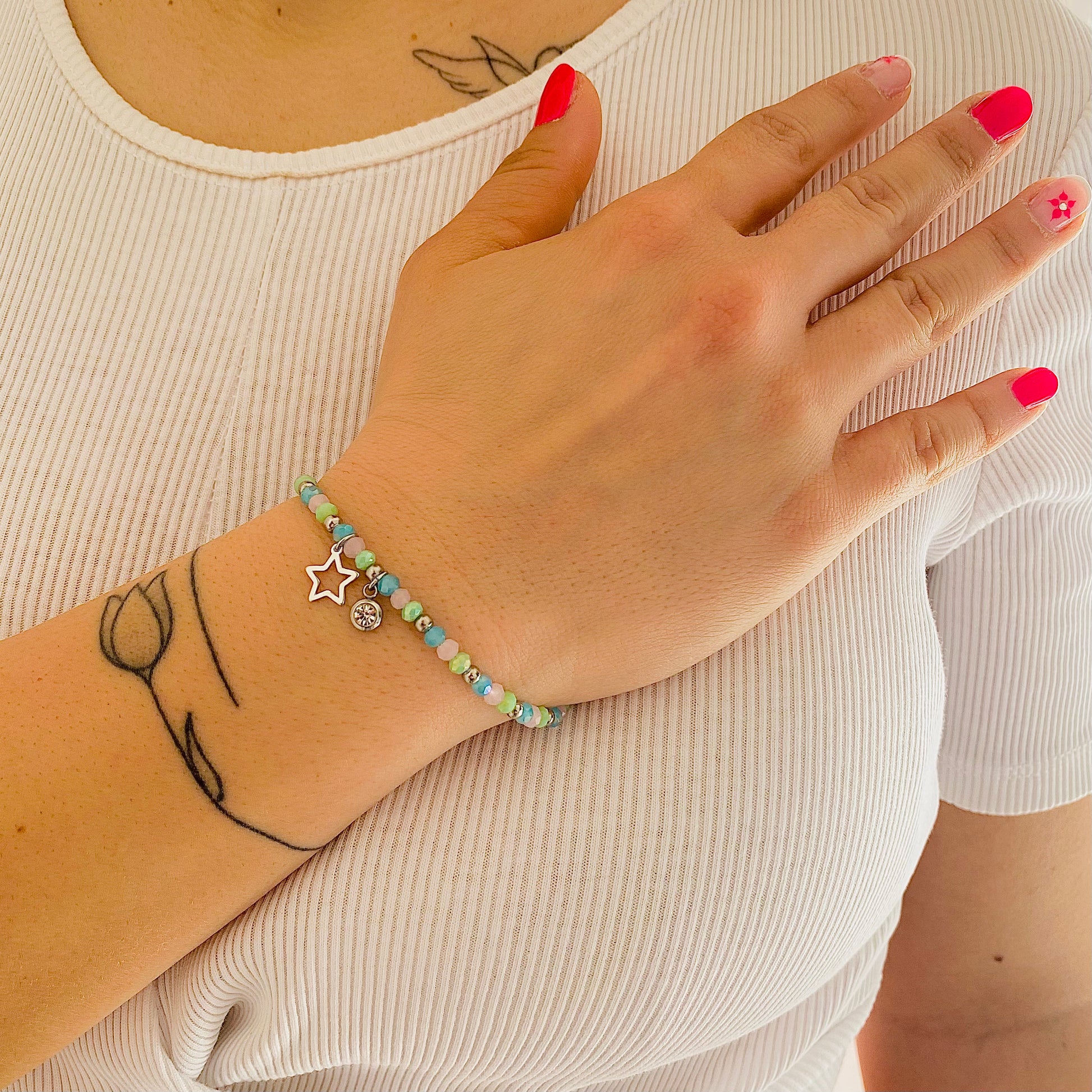 Indossato Bracciale Multicolor PastelDream