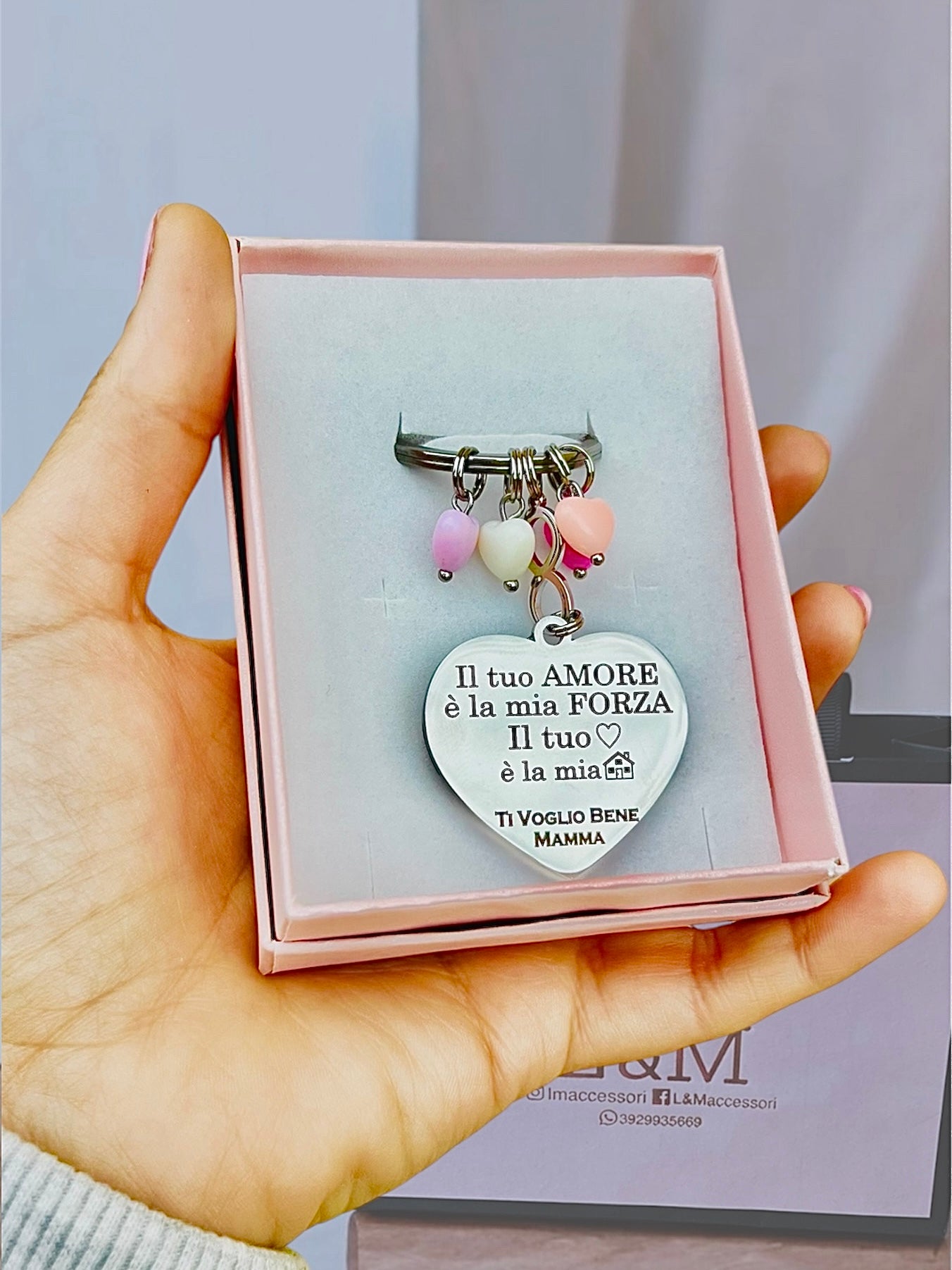 Portachiavi Festa della Mamma - Immagine Personalizzata
