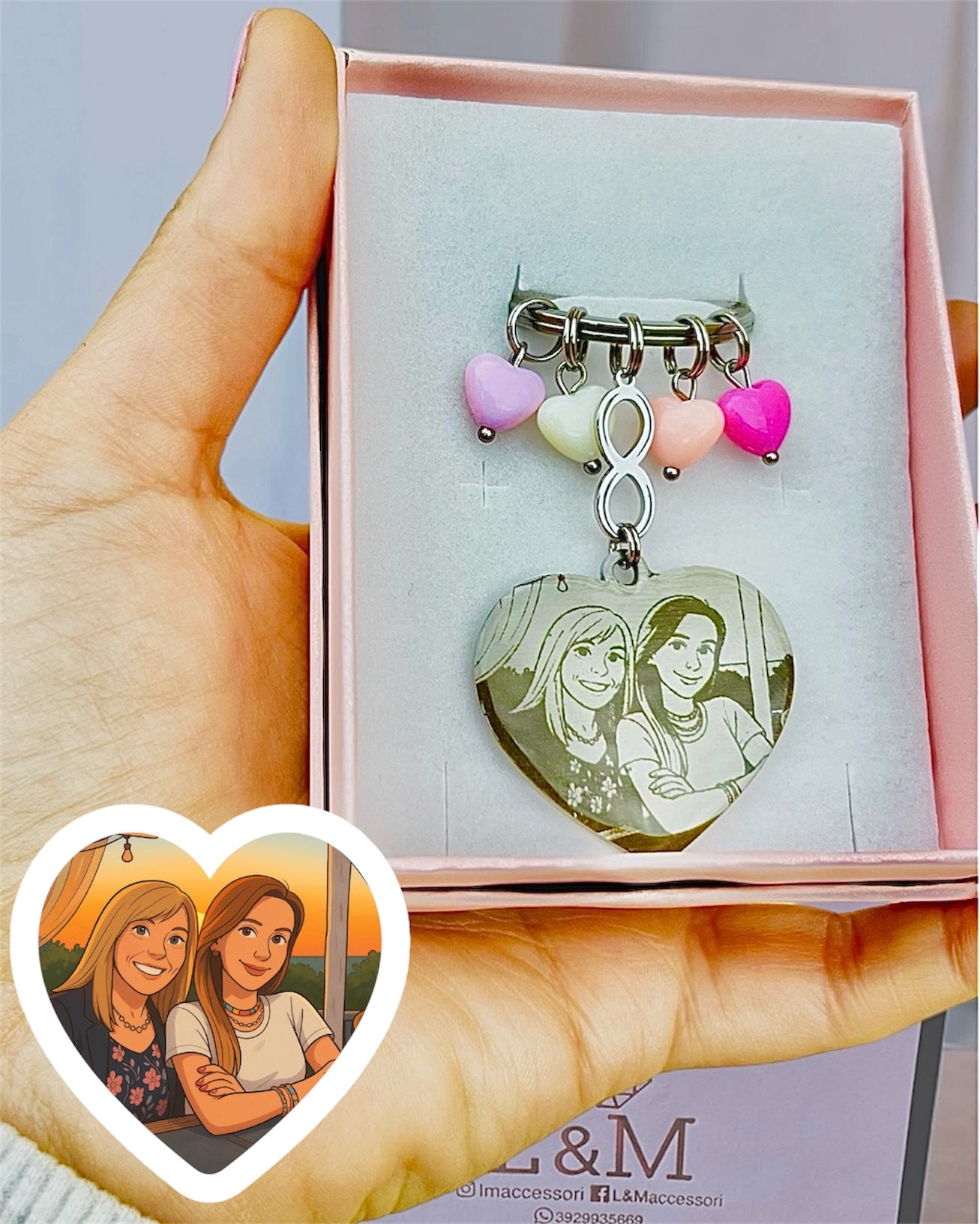 Portachiavi Festa della Mamma - Immagine Personalizzata