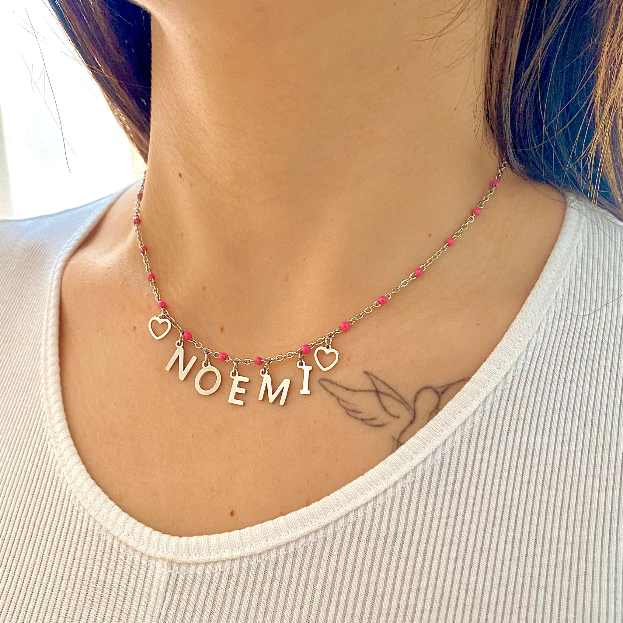 Collana Personalizzata Con Nome In Acciaio 316L - Ciondolo 'ALESSIA' - Fatto A Mano In Italia, Gioiello Elegante E Unico